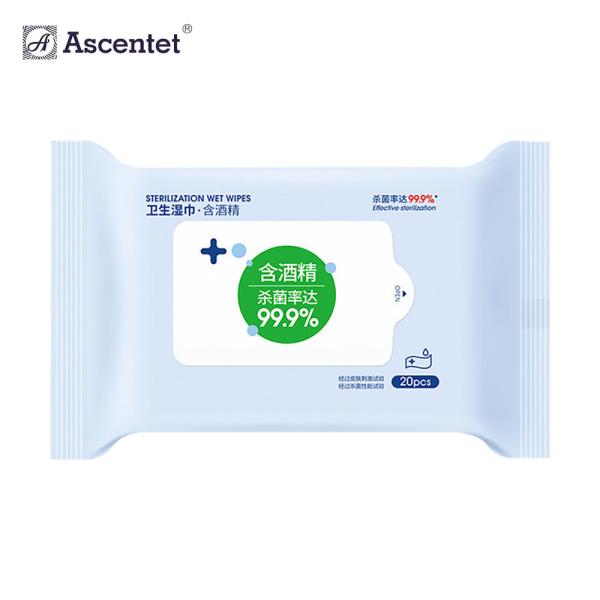 Wholesale Custom 75% Alcohol Sanitizing Antibacterial Alcohol Wet Wipes Wet