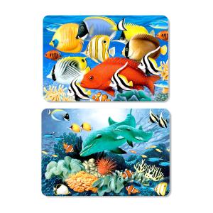 China Plastic Colorful 3d Printing Place Mat Lenticular Flip For Kitchen Table on sale