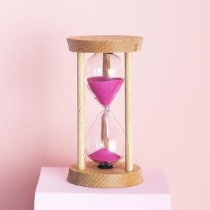 China Classical Wooden Hourglass Sand Clock For Desktop / Bedroom wholesale