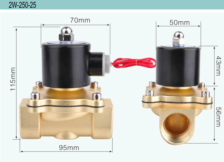 High Pressure Electric Water Valve , 2 Way Flow Control Solenoid -5-150 ℃