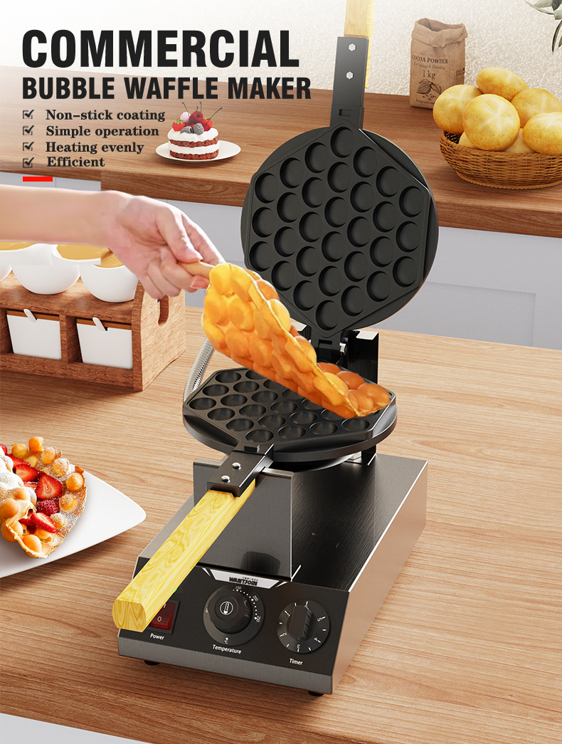 Commercial Snack Machine Electric Egg Cake Pancake Puff Maker Seed Machine Waffle Maker