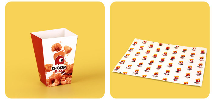Fast Food Packaging Container Set Fried Chicken Paper Box for Takeout and Restaurants