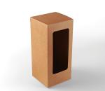 Cardboard Kraft Paper Packaging / Recycled Doll Packaging Boxes With Window