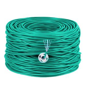 China LSZH UTP 100MHz 24 AWG Cat 5e Cable 1000ft Green High Sped Network Cable wholesale