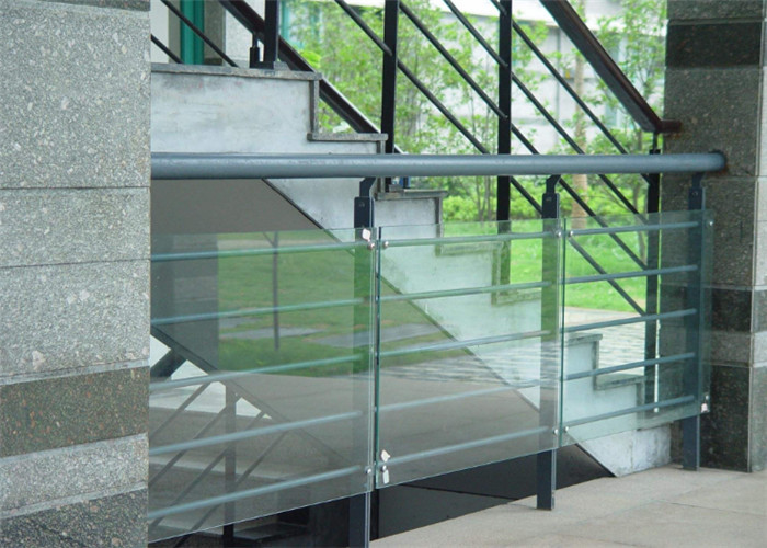 High Safety Clear PVB Laminated Glass Tempered Flat Laminated Glass For Fence / Balcony