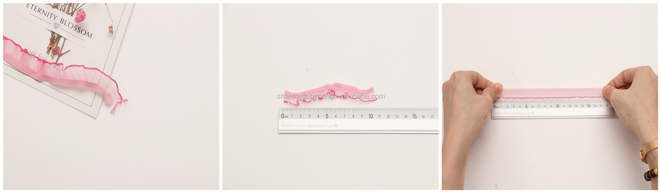 12mm Nylon Lace Webbing Underwear Lady Folding Lace Elastic Trim