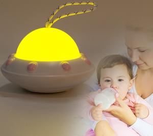China 4 LED Beads UFO Night Light 2W 1250mAh Battery Warm White light wholesale