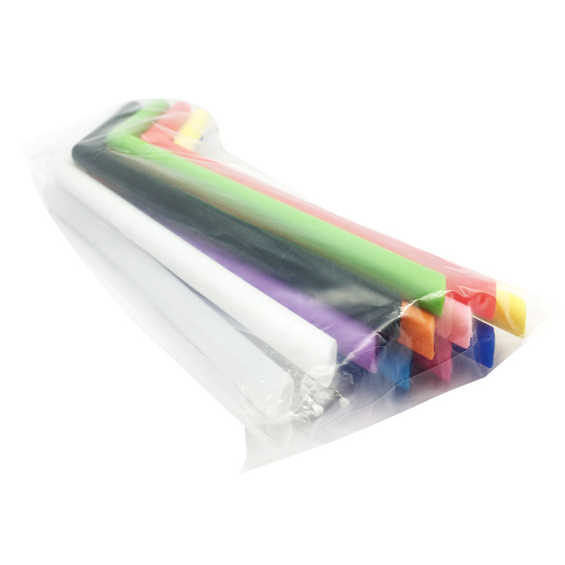Tasteless Silicone Rubber Reuse Straws , Non Teeth Chipping Rubber Drinking Straws