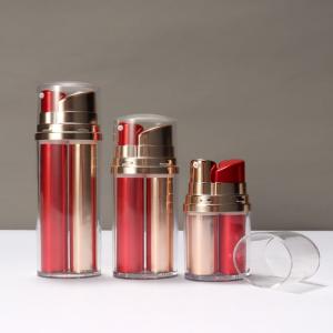 China Airless Bottle Plastic Lotion Pump Double Tube Vacuum Pump Bottle Cosmetic wholesale