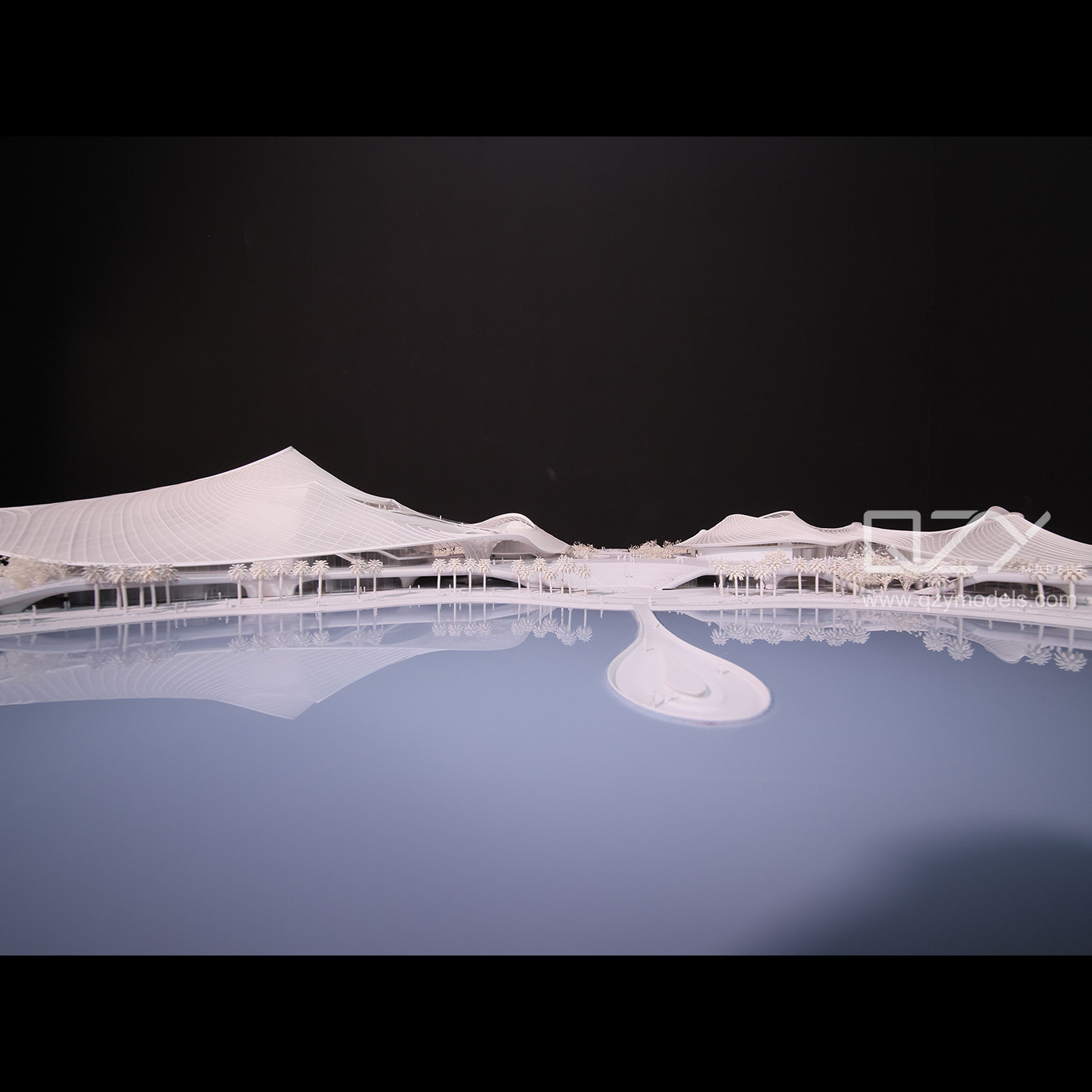 MAD Architecture Designed Foshan Nanhai Art Center 1/300 Display Model Water Design Models