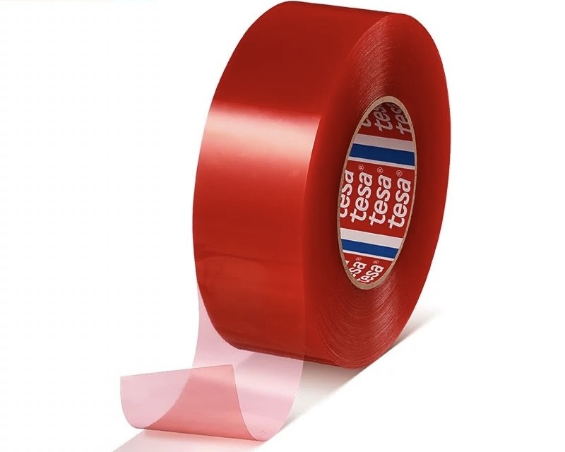 Tesa4965 Red Film Strong Non-Trace Pet Transparent High Temperature Resistant Ultra-Thin Waterproof Double-Sided Tape