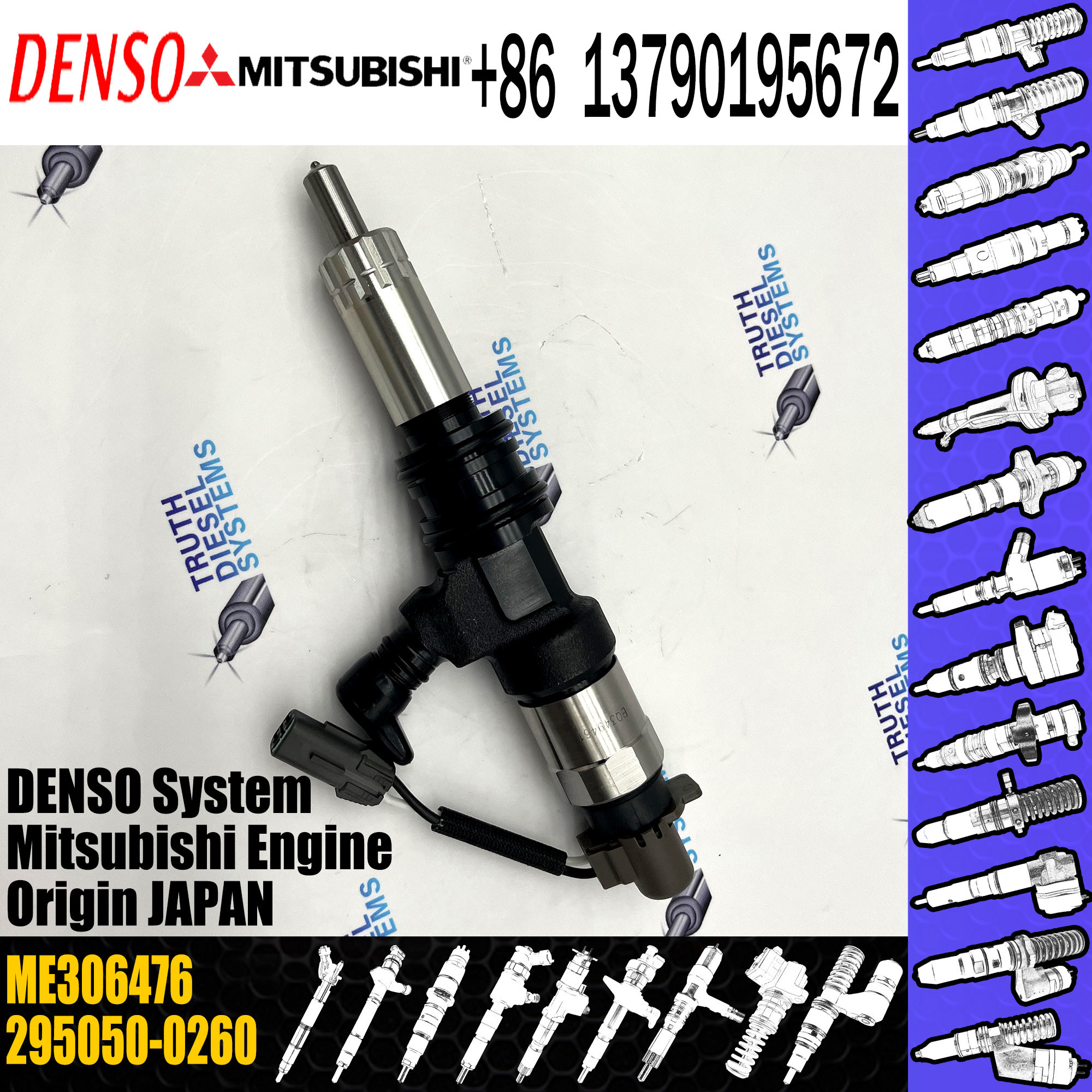 High Quality COMMON RAIL INJECTOR 295050-0260 ME306476 For mitsubishi