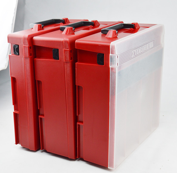 Dust Proof Plastic Case Red Plastic Tool Box Anti Moisture IP54