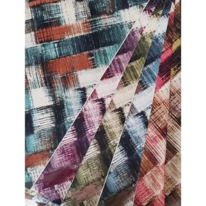 Custom Digital Print Floral Polyester Fabric Polyester Velvet Fabric