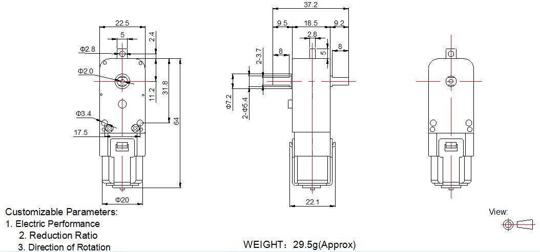 High Quality dual shaft 3v dc gear motor 6v 130 dc motor with plastic gearbox for toy cars