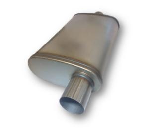 China Sports Oval 409 Stainless Steel Exhaust Muffler Polished wholesale