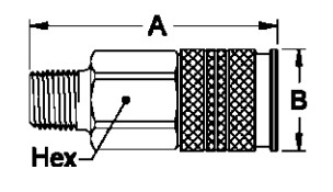 1/4'' Brass quick release air couplings Pneumatic Quick Coupling