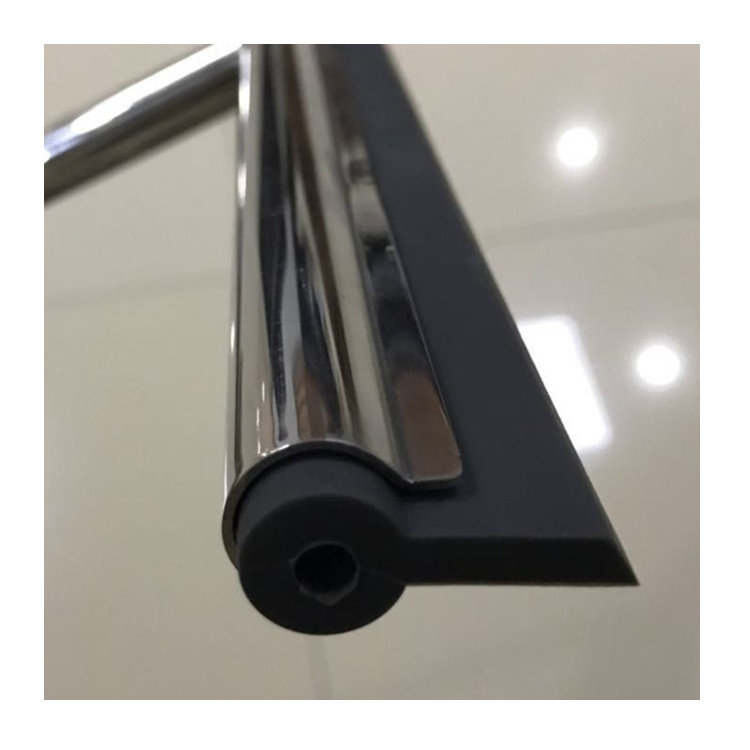 Luxury design Chrome tile floor wiper Stainless steel gloss with 2 types of hooks / Pull for the shower