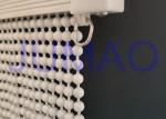 Cream Color Steel Ball Chain Curtain Waterproof Entrances With Curved Track