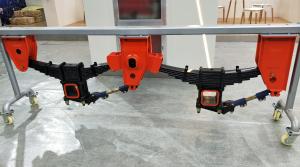 China Double Axle Rear Mechanical Suspensions Red Tridem 200mm Hole 1300mm wholesale