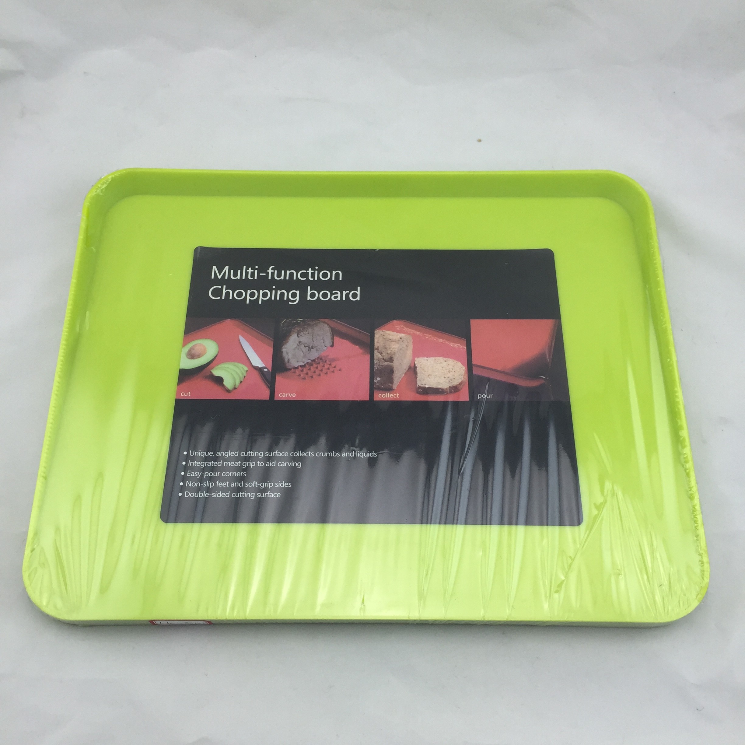 LFGB Multifunction PP Plastic Chopping Board Pink Orange For Kitchen