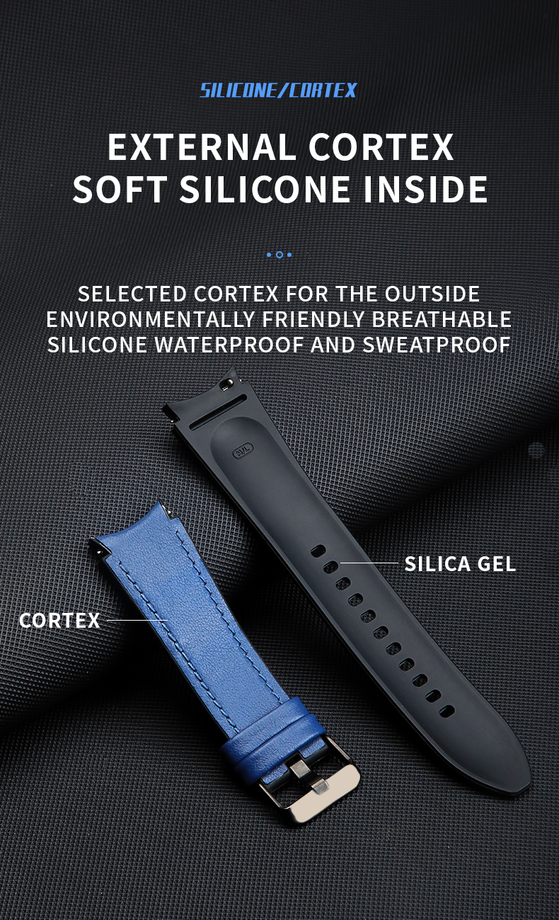 Silicone Leather Watch Bands Designer Smart for Samsung Galaxy Watch 4 100% QC Passed