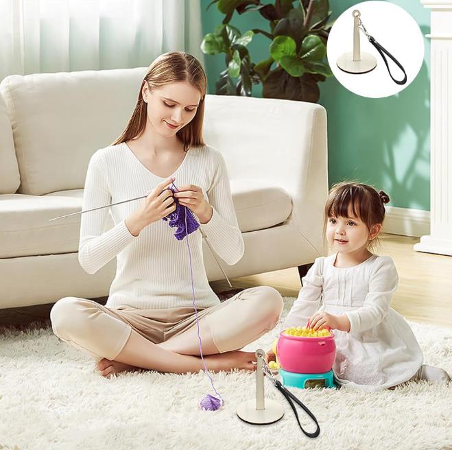 Cross-border New Arrival! Wooden Portable Wrist Yarn Holder. Compact and Stylish for Easy Yarn Storage