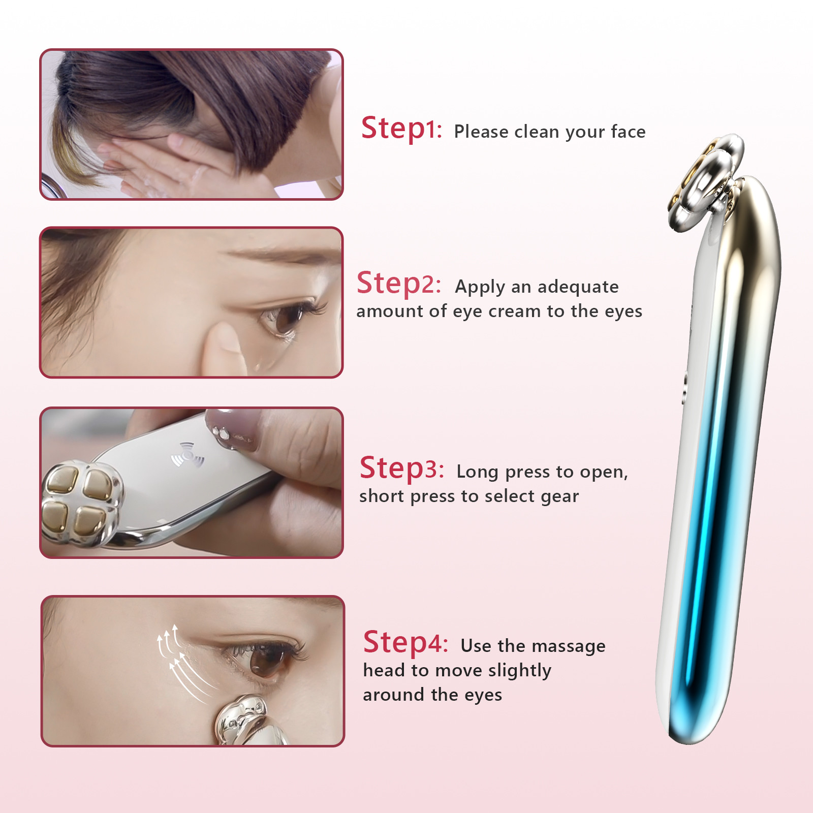 DC5V RF EMS Eye And Face Massager For Home Office
