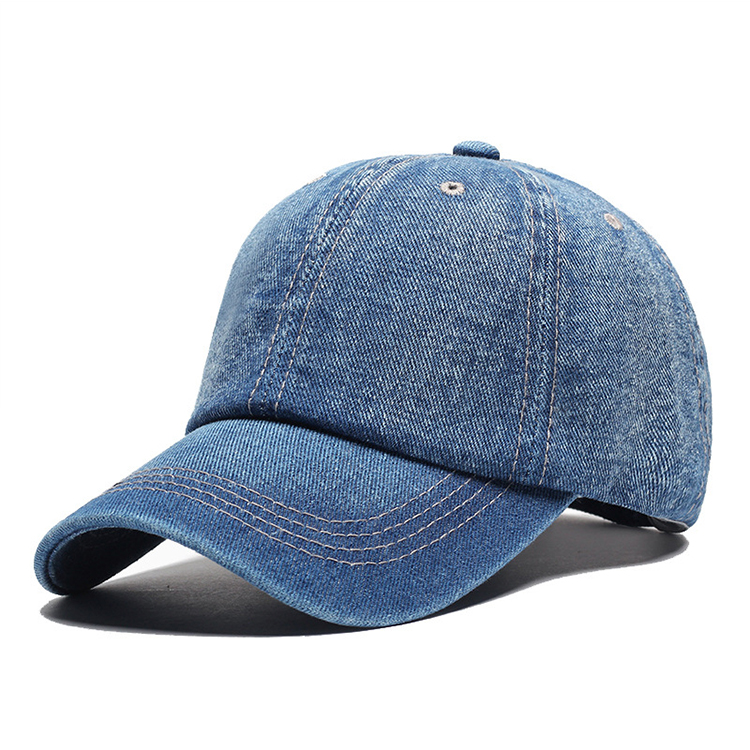 100% Cotton Washed Dad Hat , Plain Denim Dad Hat 100% Canvas Fabric