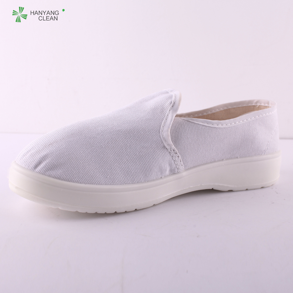 High quality antistatic white blue cleanroom lab canvas dustproof shoes / esd shoe / safety shoe