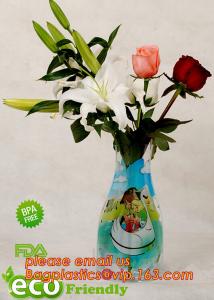 China Vinyl Plastic Standup Flower Vase,PVC Plastic Flower Vase With Wonderful Design,Waterproof Foldable Plastic wholesale