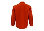 Men's 65%Polyester 35%Cotton Twill Orange Work Shirt Long Sleeve