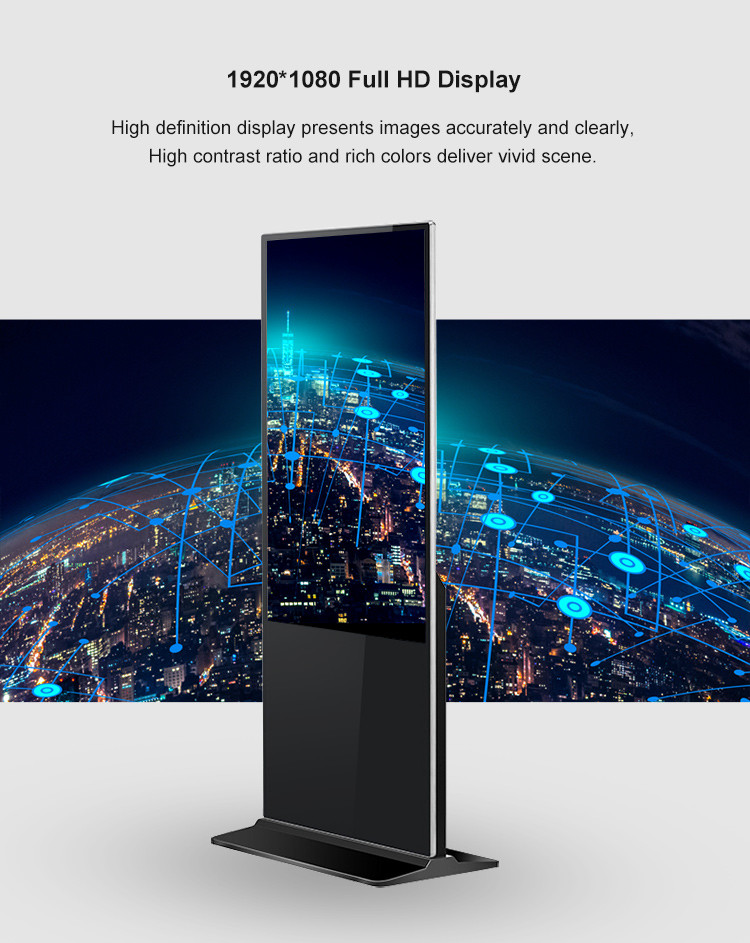 55 Inch Lcd Infared Interactive Flat Panel Self Service Kiosk Wide Vision