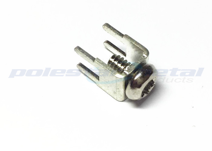 ISO Approved Tin Plated Brass PCB Screw Terminal For PC Card Anti - Rotation