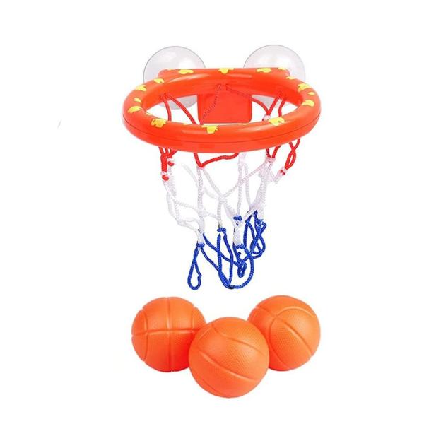Bathtub Basketball Hoop for Toddlers Kids Boys and Girls 4 Soft Balls Set
