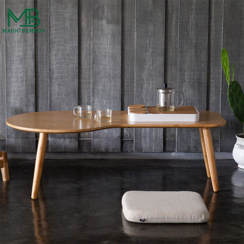 Multifunctional Portable Outdoor Bamboo Wood Coffee Table For Office