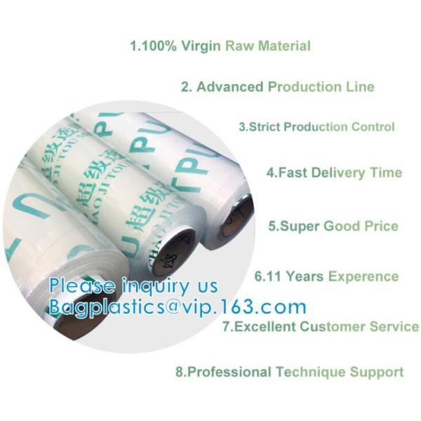 Eco Friendly Biodegradable customized Super Transparent TPU Film sheet colored breathable anti-static flame retardant