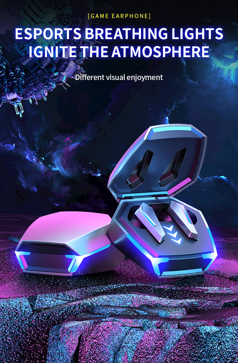 Low Latency Gaming and Phone Call True Wireless Headset with Noise Cancelling Technology