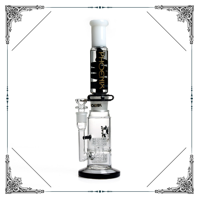 Build A Freezable Coil Bong Double Matrix Perc Bongs With Glycerinum Glass Smoking Bong Water Pipe