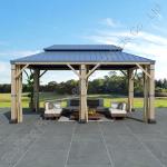 Large 3x4m Outdoor Garden Hardtop Waterproof Canopy Tent Pavilion Aluminum