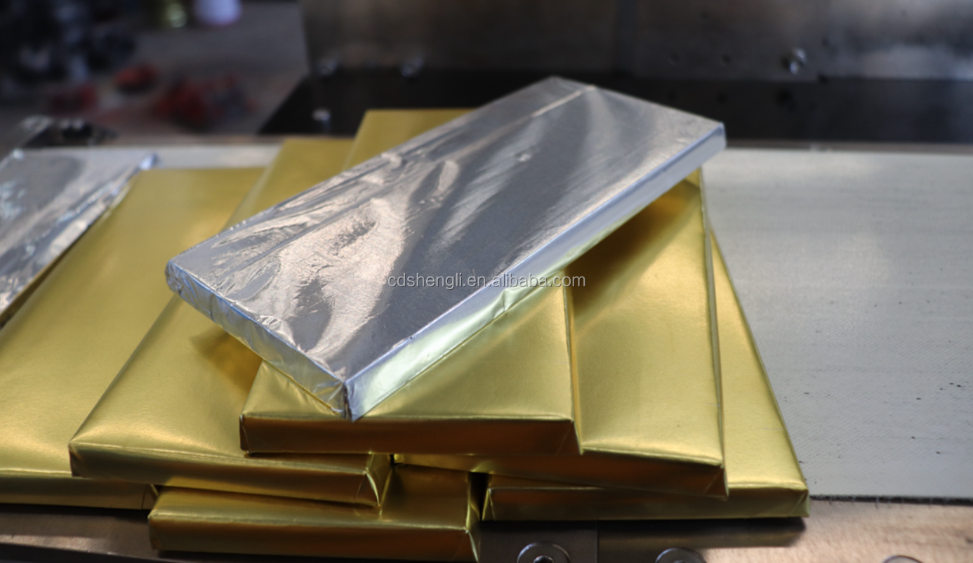 98% Qualification Rate Semi-automatic Chocolate Tablet Cellophane Fold Wrapping Machine