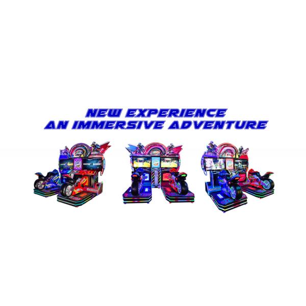 Side view of the arcade machine showing player positions