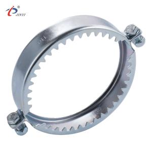 China Standard Zinc Plated 90mm 50mm Iron Teeth Pipe Clamps wholesale
