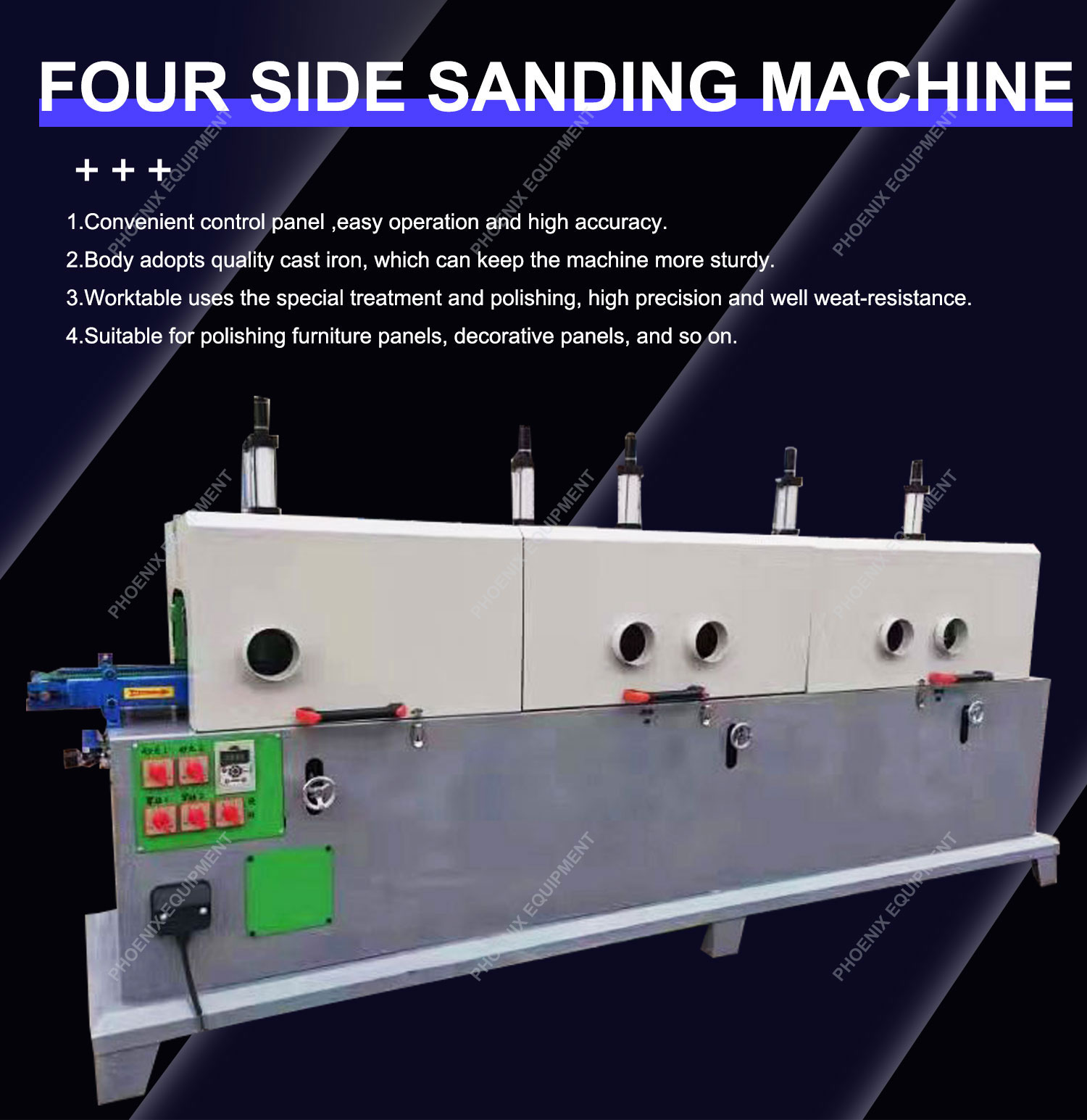 Wooden Strip Sanding Machine for Solid Wood Furniture in PS10130 Photo Frame Production