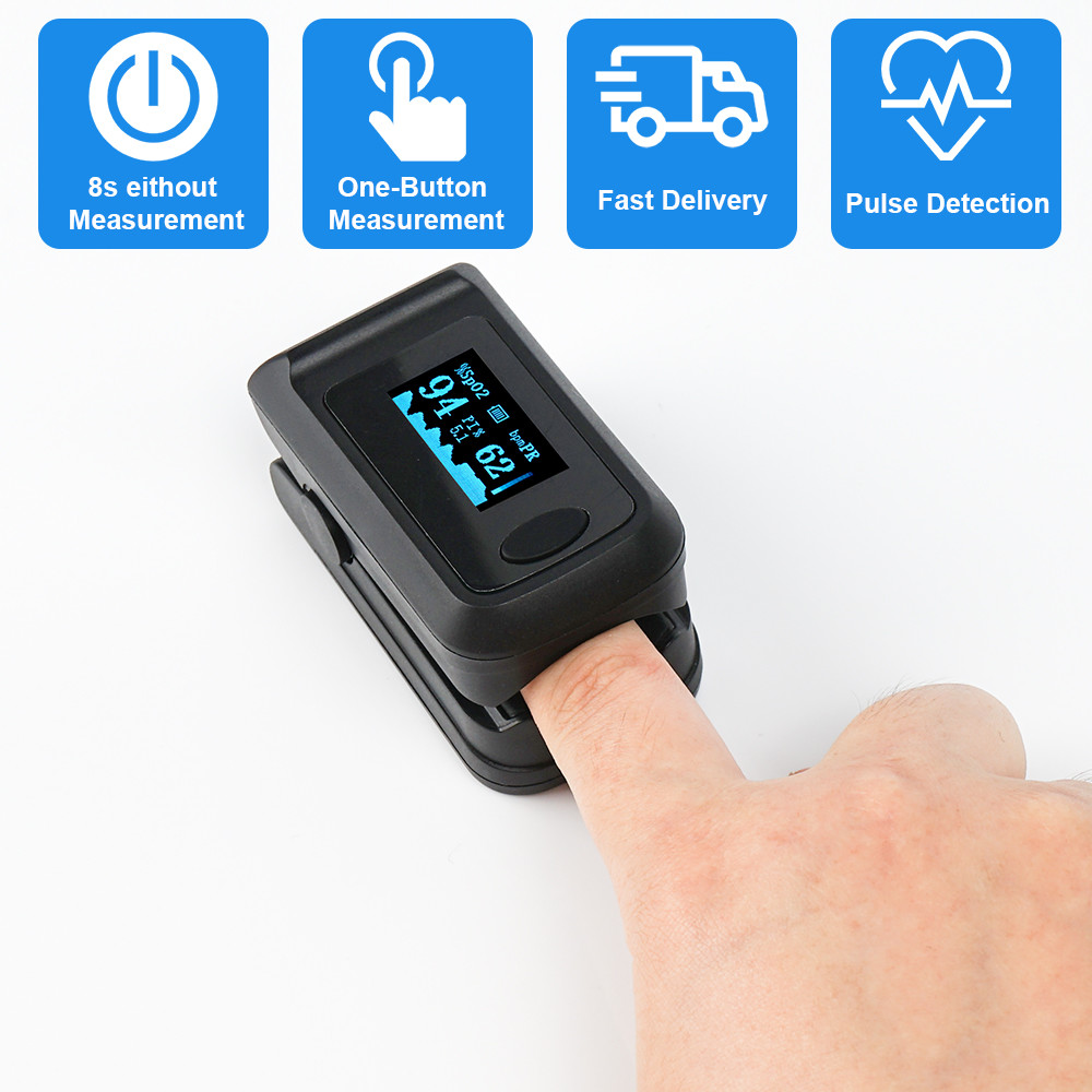 Blood Oxygen Saturation Great As SpO2 Pulse Oximeter , Portable Oximeter Blood Oxygen Oximeter