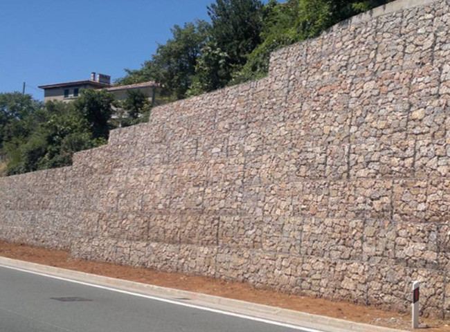 80 × 100mm Woven Gabion Baskets 1mx1mx1m Wire Cages For Rocks
