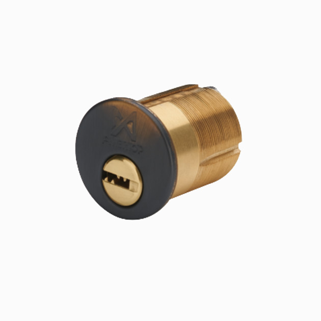 Amertop brass Single Cylinder Front Door Handleset Featuring SmartKey Security in coffee