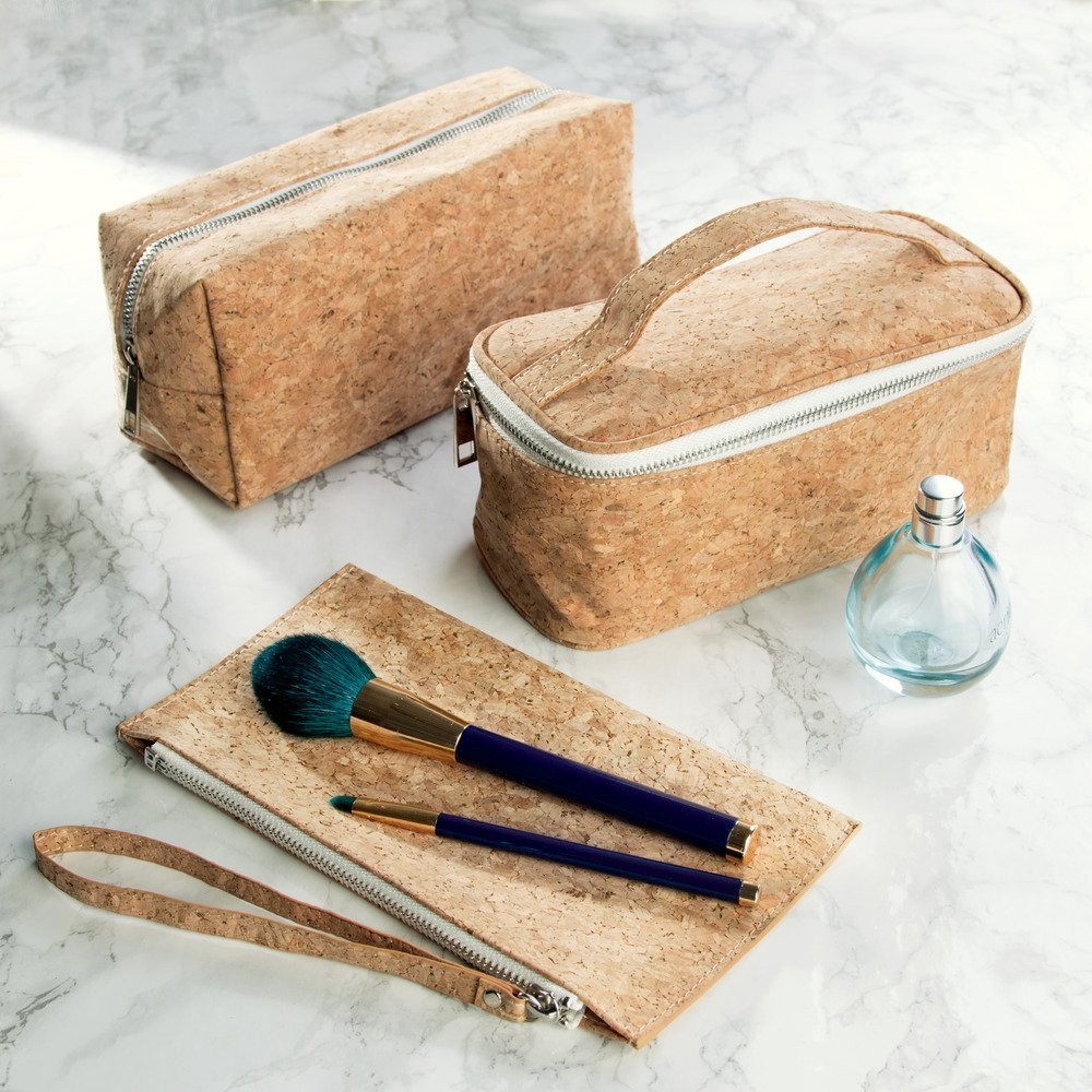 Custom Leather Cosmetic Bag , Bath Family Compact Wash Bag Eco Friendly