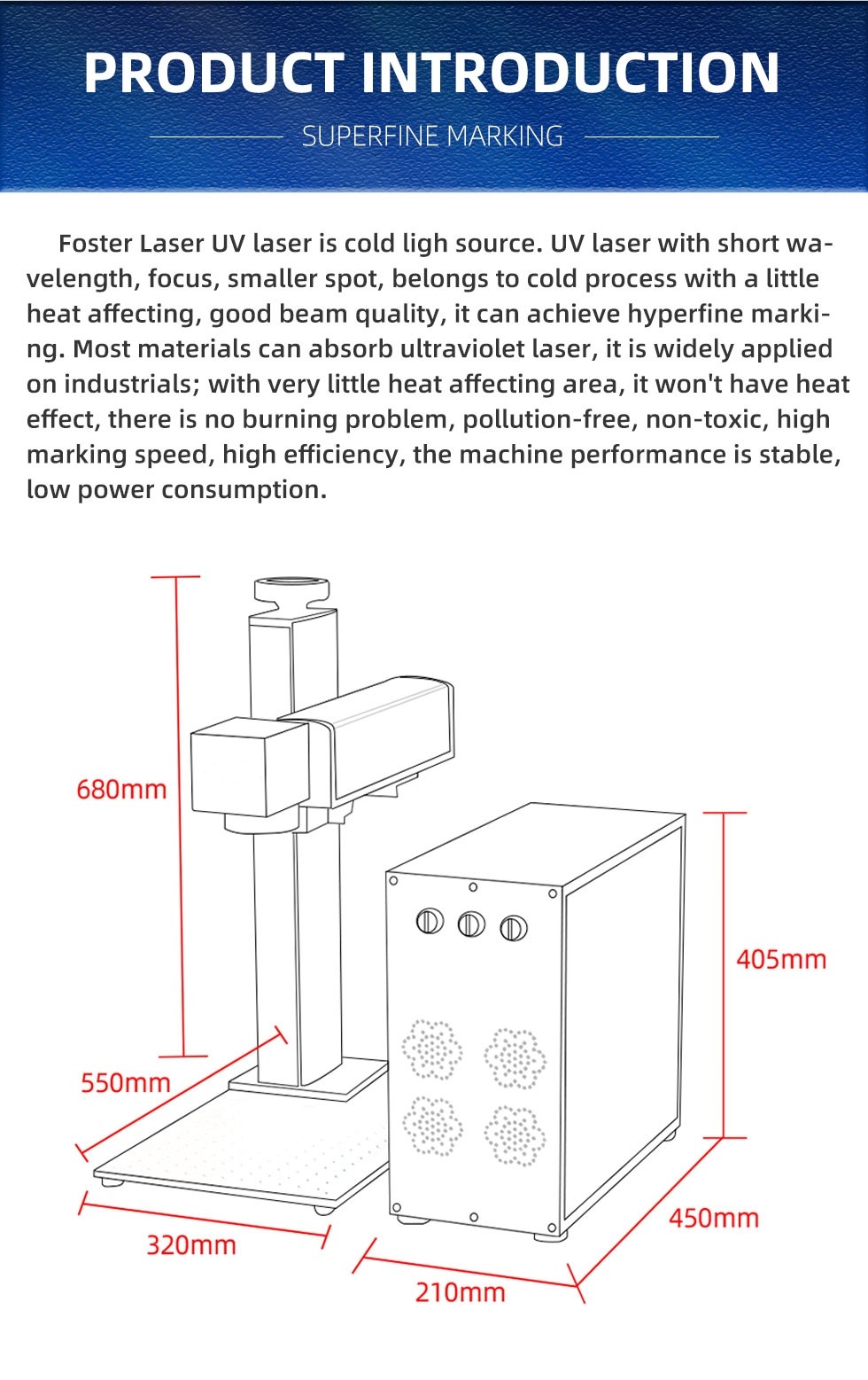3W 5W 10W 15w Mini Portable Desktop Red Light Focusing System Color UV Laser Marking and Engraving Machine
