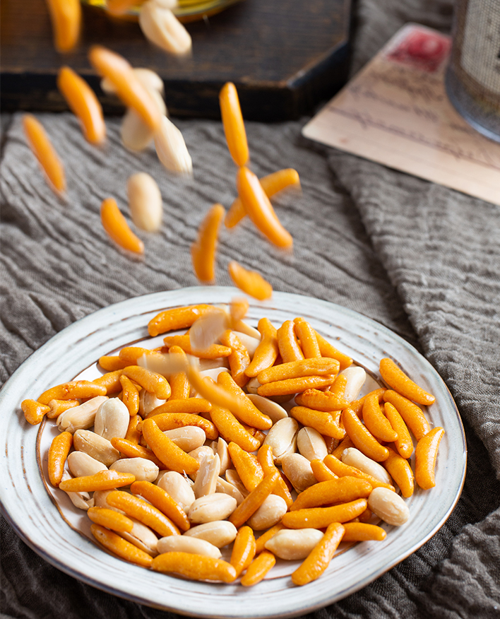 Persimmon Seed Shaped Japanese Rice Crackers Roast Healthy Nut Snack